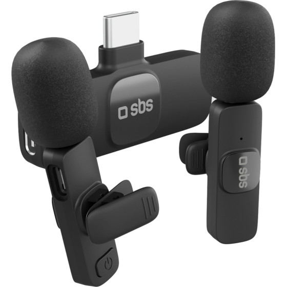 SBS Kit 2 microphones with receiver for video and audio recording - (TEKIT2MICTYCBTK)