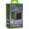 SBS World travel GaN 70W adapter with pouch case - (TEADAPTGAN70WUNI)