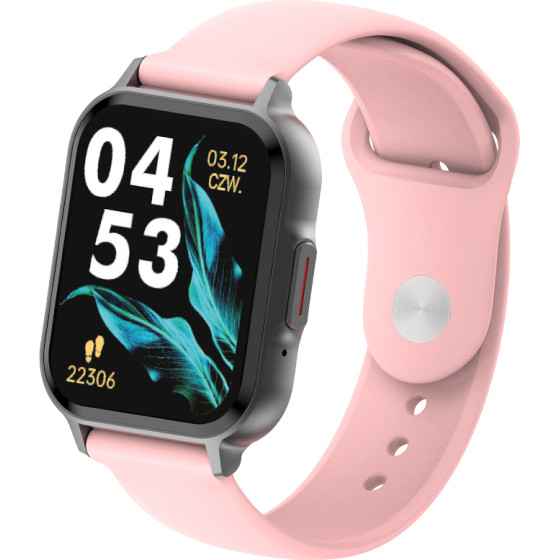 Forever Smartwatch SW-115 lite square SPACE GRAY/PINK
