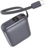 10000mAh 35W PD fast charge power bank - Digital Display, Fireproof ABS+PC - (QCY PB10C Grey)