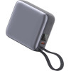 10000mAh 35W PD fast charge power bank - Digital Display, Fireproof ABS+PC - (QCY PB10C Grey)
