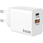 iNOS ��������� �������� ������� �������� �� ����� ����� Usb A & Usb C Pd Qc 3.0 20W ����� - (A122, INOSCH-73661, INOSNS-73661)