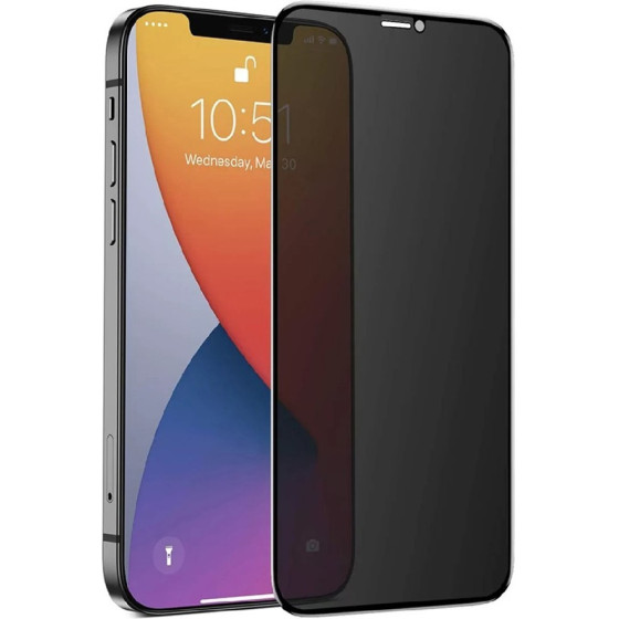 Ancus Tempered Glass Noozy 30 ������ Protection Full Face 3D ��� Apple Iphone 13 / 13 Pro / 14 / 16e - (Privacy)