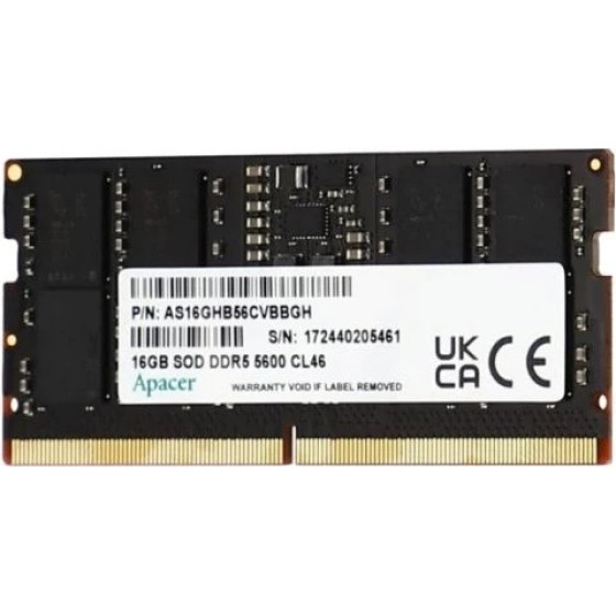 Apacer Ram 16GB DDR5 Sodimm 2048x8 5600MHz - (AS16GHB56CVBBGH)