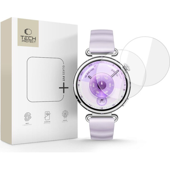 Tech-Protect Szklo Hartowane Glass FIT+ 2-Pack Huawei Watch Gt 6 (41 MM) CLEAR