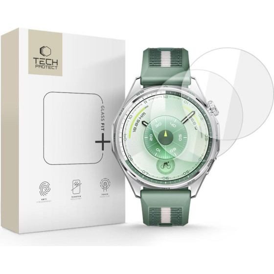 Tech-Protect Szklo Hartowane Glass FIT+ 2-Pack Huawei Watch Gt 6 (46 MM) CLEAR