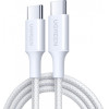 Ugreen USB-C To USB-C Cable L501, 60W, 3A, 1m, White