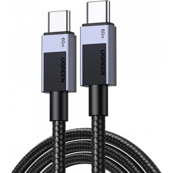 Ugreen USB-C To USB-C Cable L524, 60W, 3A, 1m, Grey