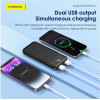 Foneng ��������� ������� 10W 10000mAh �� 2 ����� Usb A ����� - (PX109)