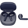 QCY Air Blue Semi-Ear Tws Earbuds, Quad Mic Enc multi-Point connection, Leather Grain Case - (QCY-QT41 Blue)