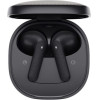 QCY Air Dark Grey Semi-Ear Tws Earbuds, Quad Mic Enc multi-Point connection, Leather Grain Case - (QCY-QT41 Black)