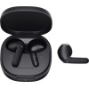 QCY Air Dark Grey Semi-Ear Tws Earbuds, Quad Mic Enc multi-Point connection, Leather Grain Case - (QCY-QT41 Black)