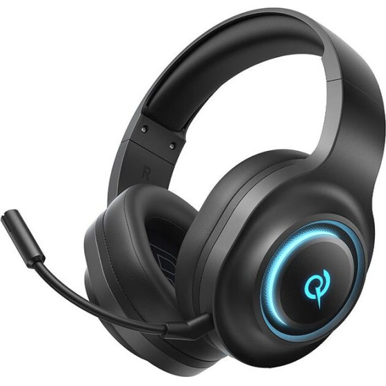 QCY Heroad V200 Wireless Quad Black - Bluetooth & Wifi & USB-A & USB-C Rgb Gaming Headset PS4/PS5/Pc - (QCY-H4GM Quad Black)