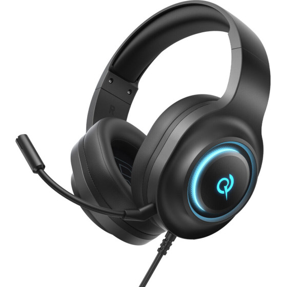 QCY V200 Pro Usb Black - Wired Rgb Gaming Headset PS4/PS5/Pc - (QCY-H4GM Black)
