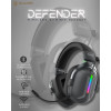 Sades Gaming Headset Defender, �������� & ���������, 50mm, 1050mAh, RGB, multi-platform, ����� - (SA-206-BK)