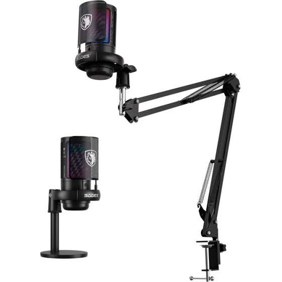 Sades Gaming ��������� Tyto �� ���� �������� & �����������, Pop ������, �����������, USB, ����� - (ME6S-BK)