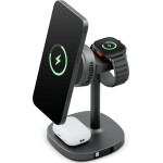 ENERGEA Charging Station Magarctic Stand 4in1 Qi2 With Cooling And Cable Graphite - (MAG-ARCSTD-GUN)