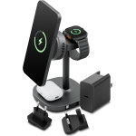 ENERGEA Charging Station Magarctic Stand 4in1 Qi2 With cooling, Cable And 65W Charger Gunmetal - (MAG-ARCSTD65-GUN)