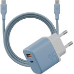 ENERGEA Wall Charger Bazic Goport Velox Kit USB-C/USB-A Gan 35W With Cable Blue - (CHR-GPVLX-EU-BLU)