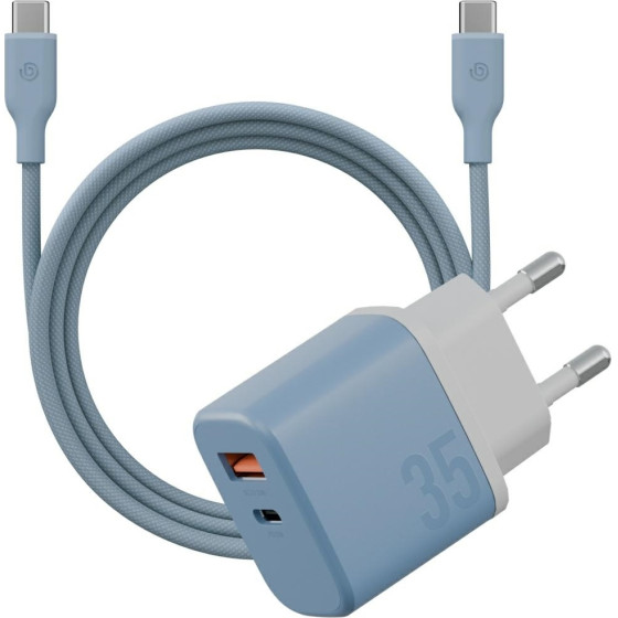 ENERGEA Wall Charger Bazic Goport Velox Kit USB-C/USB-A Gan 35W With Cable Blue - (CHR-GPVLX-EU-BLU)