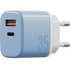 ENERGEA Wall Charger Bazic Goport Velox Kit USB-C/USB-A Gan 35W With Cable Blue - (CHR-GPVLX-EU-BLU)