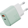 ENERGEA Wall Charger Bazic Goport Velox Kit USB-C/USB-A Gan 35W With Cable Green - (CHR-GPVLX-EU-GRN)