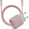 ENERGEA Wall Charger Bazic Goport Velox Kit USB-C/USB-A Gan 35W With Cable Pink - (CHR-GPVLX-EU-PNK)