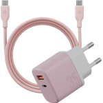 ENERGEA Wall Charger Bazic Goport Velox Kit USB-C/USB-A Gan 35W With Cable Pink - (CHR-GPVLX-EU-PNK)