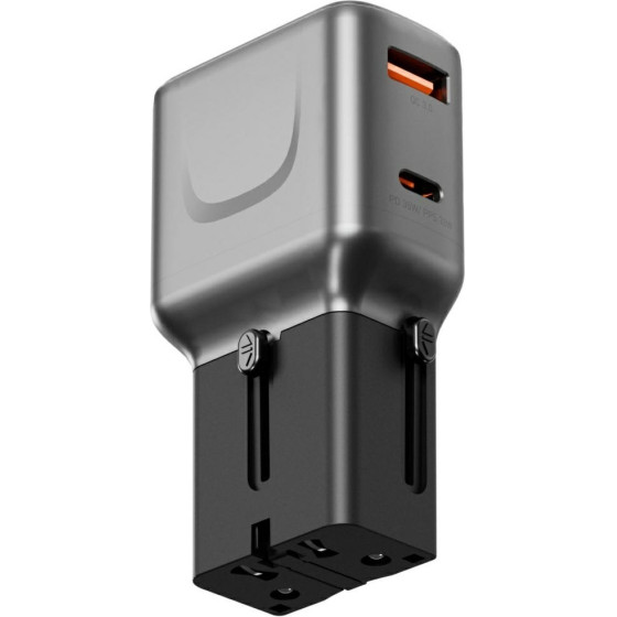 ENERGEA Wall Charger Travelgo Adapter 35 USB-A/USB-C 35W graphite-Black - (TGA-35-GUN)