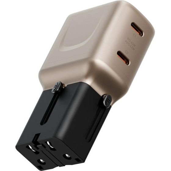 ENERGEA Wall Charger Travelgo Adapter 45 2xUSB-C 45W gold-Black - (TGA-45-GLD)
