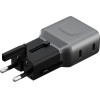 ENERGEA Wall Charger Travelgo Adapter 45 2xUSB-C 45W graphite-Black - (TGA-45-GUN)