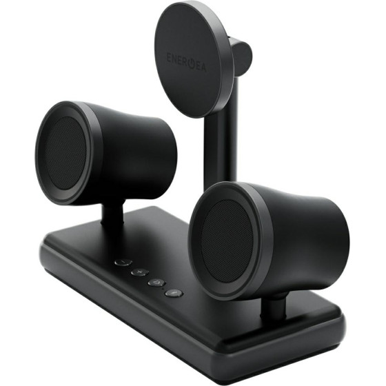ENERGEA Wireless Charger Magaudio Stand 2in1 Qi2 With Stereo Speaker Graphite - (MAG-STAND-GUN)