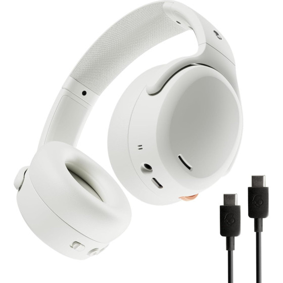 Skullcandy (S6CAW-S951) Crusher Anc 2 , Wireless With Active Noise Canceling Headphones (BONE/ORANGE)