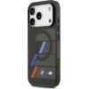 BMW M Iml Metal Buttons Tricolor Lines Magsafe Case For Iphone 17 Pro Black - (BMHMP17L25HTTRIK)
