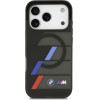 BMW M Iml Metal Buttons Tricolor Lines Magsafe Case For Iphone 17 Pro Black - (BMHMP17L25HTTRIK)