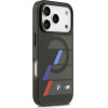 BMW M Iml Metal Buttons Tricolor Lines Magsafe Case For Iphone 17 Pro Black - (BMHMP17L25HTTRIK)
