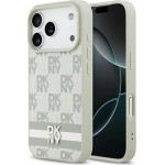 DKNY Etui Checkered With Printed Stripes Do Iphone 17 Pro Bezowy - (DKHCP17LPCPTSSE)