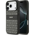 DKNY Etui Repeat Texture Pattern With Tonal Stripe Do Iphone 17 Pro Czarny - (DKHCP17LPRTHSLK)