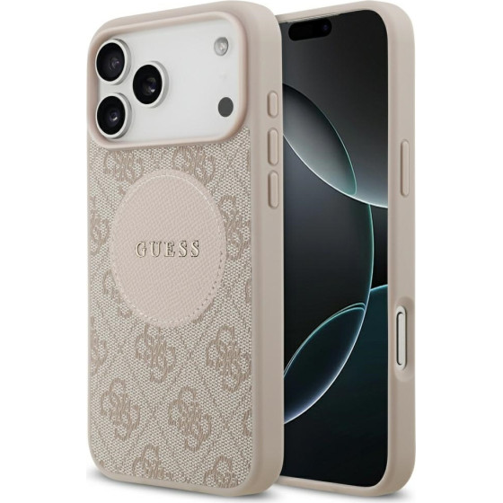 Guess Case 4G Circle Classic Logo Magsafe For Iphone 17 Pro Max Pink - (GUHMP17XP4PGRSGP)