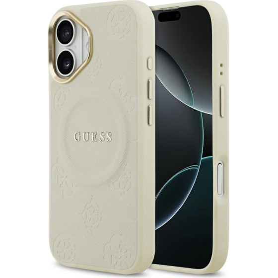 Guess Case Peony Hot Stamp Magsafe For Iphone 17 Beige - (GUHMP17SPSAMSECE)