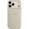 Guess Case Peony Hot Stamp Magsafe For Iphone 17 Pro Max Beige - (GUHMP17XPSAMSECE)