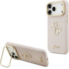 Guess Grained Big 4G & Stand Camera Case For Iphone 17 Pro Max Pink - (GUHCP17XPCS4GSP)