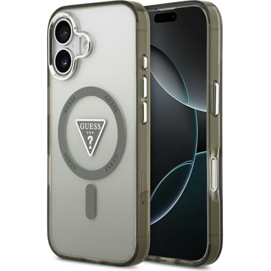 Guess Iml Gradient Triangle Logo Magsafe Case For Iphone 17 Khaki - (GUHMP17SHGTMLCGA)