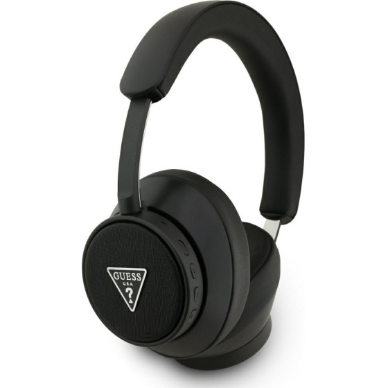 Guess Over-Ear Headphones Bluetooth Enc Saffiano Triangle Logo Black - (GUBHC15PGMRTRK)