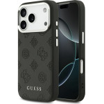 Guess Peony Hot Stamp Script Magsafe Case For Iphone 17 Pro Black - (GUHMP17LPSPOSSSK)