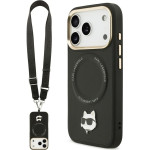Karl Lagerfeld Big Strap Choupette Metal Logo Magsafe Case For Iphone 17 Pro Max Black - (KLHMP17XPCRLRCHK)