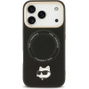 Karl Lagerfeld Big Strap Choupette Metal Logo Magsafe Case For Iphone 17 Pro Max Black - (KLHMP17XPCRLRCHK)