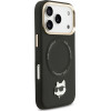 Karl Lagerfeld Big Strap Choupette Metal Logo Magsafe Case For Iphone 17 Pro Max Black - (KLHMP17XPCRLRCHK)