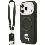Karl Lagerfeld Big Strap Karl Metal Logo Magsafe Case For Iphone 17 Pro Max Black - (KLHMP17XPCRLRKLK)
