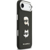 Karl Lagerfeld Fw Grained Karl & Choupette Heads Pins & Logo Case For Iphone Air Black - (KLHCP17MPSFDHPOK)